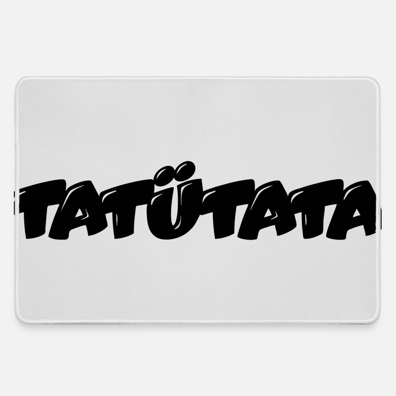 Tatuetata_logo - Large Gaming Mouse Mat - grey