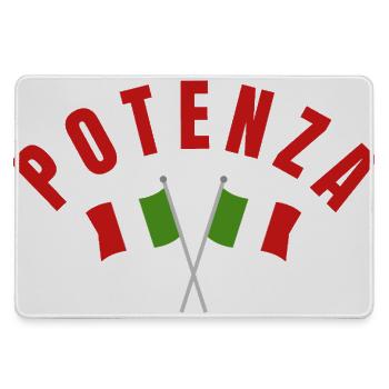 Potenza Italian Flags Emblem - Large Gaming Mouse Mat - grey - Front
