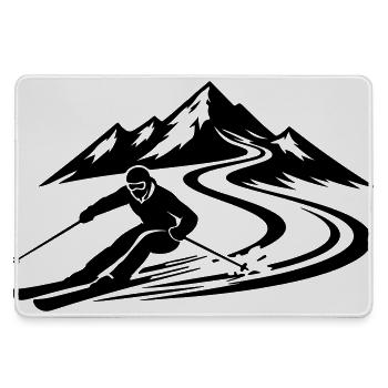 Piste de ski Mountains - Grand tapis de souris gamer - bruyère - Devant