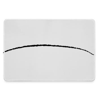 curved stroke brushstroke underscore line - Large Gaming Mouse Mat - grey - Front