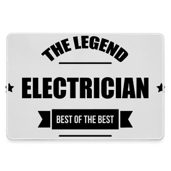 Electrician Electricity Elektriker Electricien Job - Large Gaming Mouse Mat - grey - Front