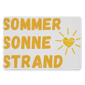 Summer - sun - beach - finally holiday time! - Large Gaming Mouse Mat - grey - Front