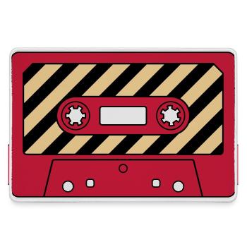 Kassette Retro Mixtape – Musik Kult Motiv - Mousepad groß für Gamer - Grau - Vorne