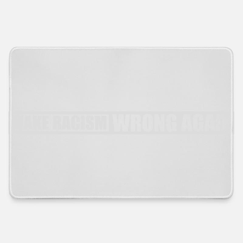 make racism wrong again - Mousepad groß für Gamer - Grau