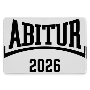 Abitur 2026 (Abiturient / Abi 26 / Konkav / B) - Mousepad groß für Gamer - Grau - Vorne