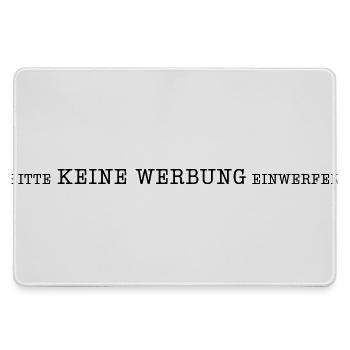 Bitte Keine Werbung einwerfen - Mousepad groß für Gamer - Grau - Vorne
