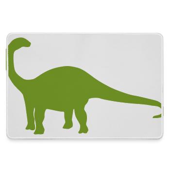 Silhouette de dinosaure vert - Grand tapis de souris gamer - bruyère - Devant