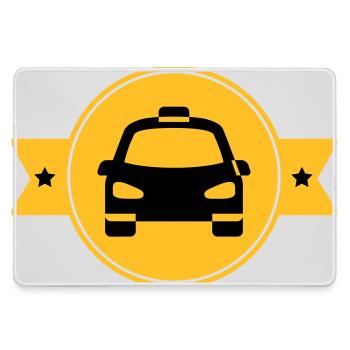 Taxi - Mousepad groß für Gamer - Grau - Vorne