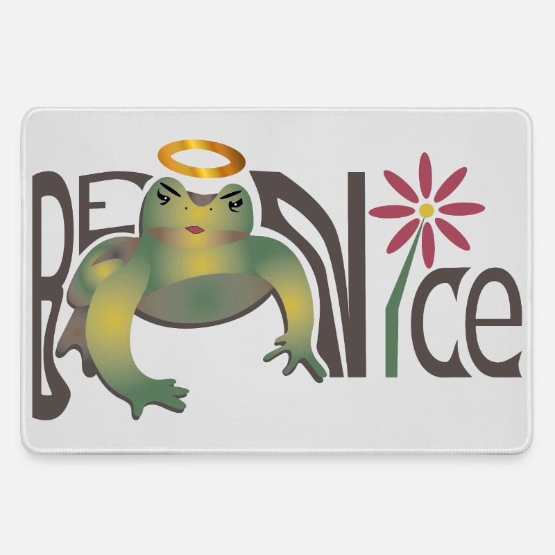 Be Nice - Large Gaming Mouse Mat - grey