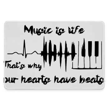 Musik ist Leben, Klavier, Pianist, Keyboard # - Mousepad groß für Gamer - Grau - Vorne