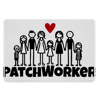 Patchworker2 - Mousepad groß für Gamer - Grau - Vorne