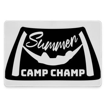 Summer Camp Champ Lustig Kinder Outdoor Abenteuer - Mousepad groß für Gamer - Grau - Vorne