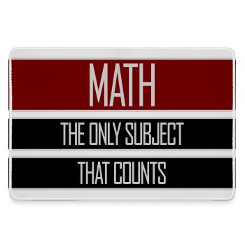 Math The Only Subject That Counts Nerd Mathe Logo - Mousepad groß für Gamer - Grau - Vorne