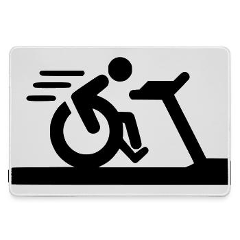 Fitness en fauteuil roulant # - Grand tapis de souris gamer - bruyère - Devant