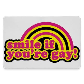 smile if you're gay - Grand tapis de souris gamer - bruyère - Devant
