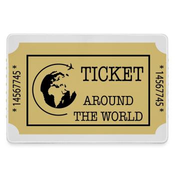 Around the World Ticket - Large Gaming Mouse Mat - grey - Front