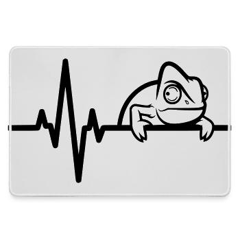 Caméléon dans le battement de cœur – motif lézard - Grand tapis de souris gamer - bruyère - Devant