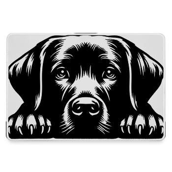 Labrador Head with Paws - Large Gaming Mouse Mat - grey - Front