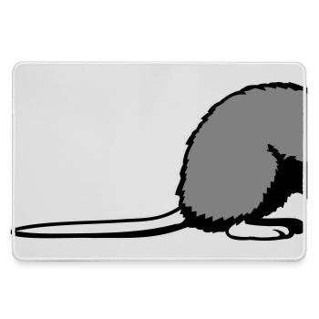 Ratte Rückseite Halb Lustig Schwanz Nagetier Tier - Mousepad groß für Gamer - Grau - Vorne