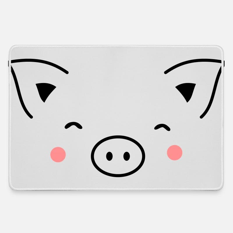 Pig sow piglet piglet boar I gift idea - Large Gaming Mouse Mat - grey