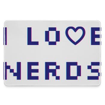 J’adore les nerds - Grand tapis de souris gamer - bruyère - Devant