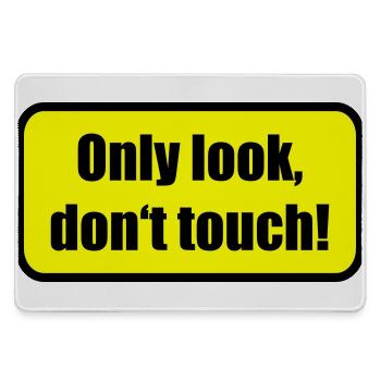 Only look dont touch | berühren | Touch - Grand tapis de souris gamer - bruyère - Devant