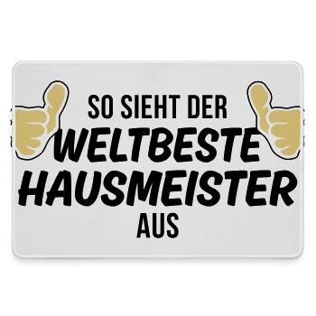 der weltbeste hausmeister - Mousepad groß für Gamer - Grau - Vorne