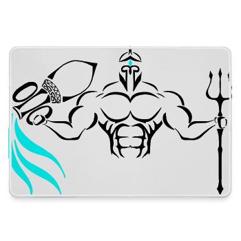 Alpha Aquarius Deluxe - Mousepad groß für Gamer - Grau - Vorne