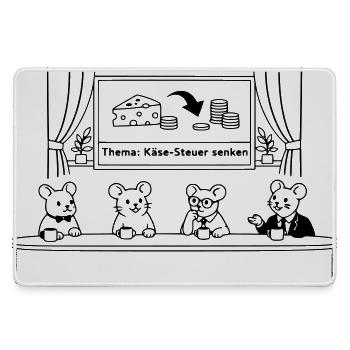 Mouse Mice Cheese Tax Lower - Large Gaming Mouse Mat - grey - Front