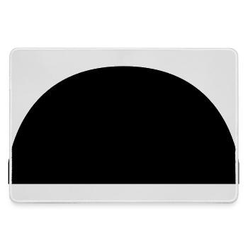 Halbkreis - Mousepad groß für Gamer - Grau - Vorne