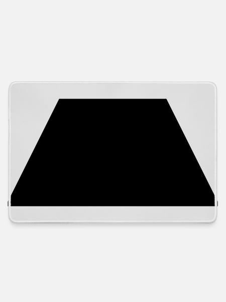 schwarzes Trapez - Mousepad groß für Gamer - Grau