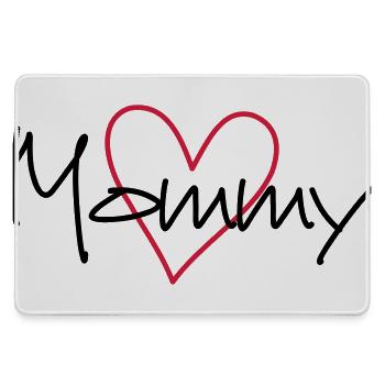 Mommy coeur cadeau de partenaire look - Grand tapis de souris gamer - bruyère - Devant