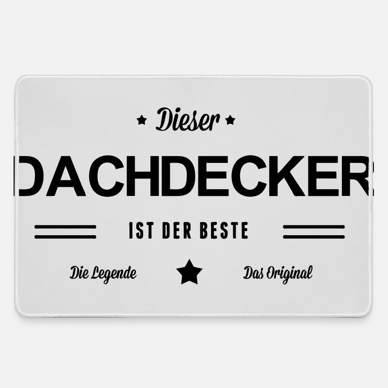 Bester Dachdecker - Mousepad groß für Gamer - Grau