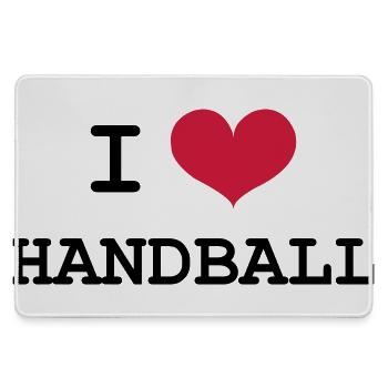 I Love Handball - Large Gaming Mouse Mat - grey - Front