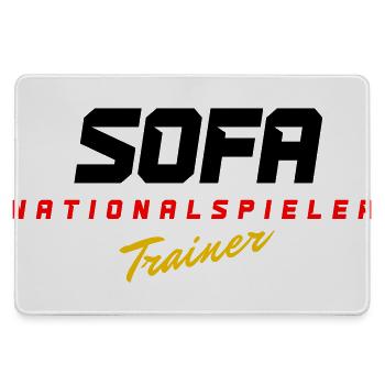 Sofa Nationalspieler - Mousepad groß für Gamer - Grau - Vorne