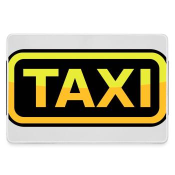 Taxi Schild - Mousepad groß für Gamer - Grau - Vorne