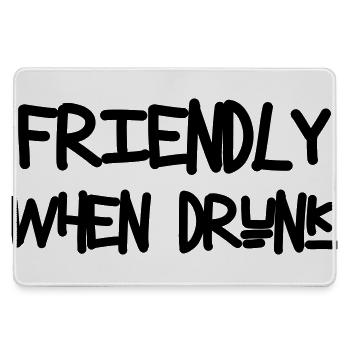 Freundlich, wenn man betrunken ist – Alkohol - Mousepad groß für Gamer - Grau - Vorne