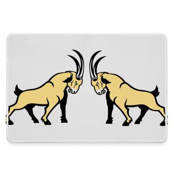 Double symétrie Beige Capricorne - Grand tapis de souris gamer - bruyère - Devant