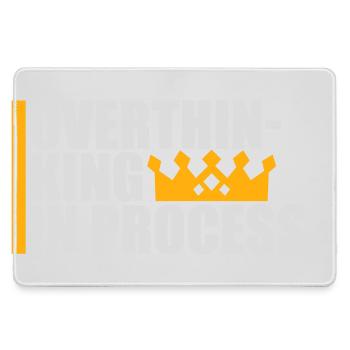 Overthinking In Process Lustig Grübeln Spruch Logo - Mousepad groß für Gamer - Grau - Vorne
