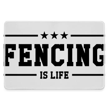 Fencing is life - Mousepad groß für Gamer - Grau - Vorne