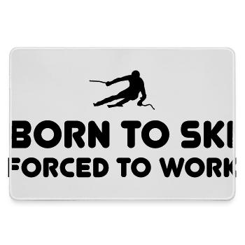 Born to Ski - Mousepad groß für Gamer - Grau - Vorne