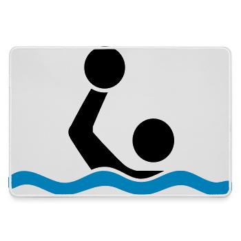 water polo - Large Gaming Mouse Mat - grey - Front