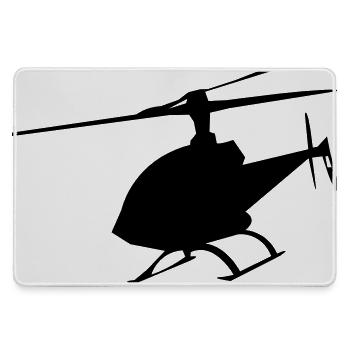 hubschrauber - Mousepad groß für Gamer - Grau - Vorne