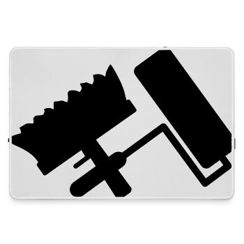 rolle bürste Maler Handwerk - Mousepad groß für Gamer - Grau - Vorne