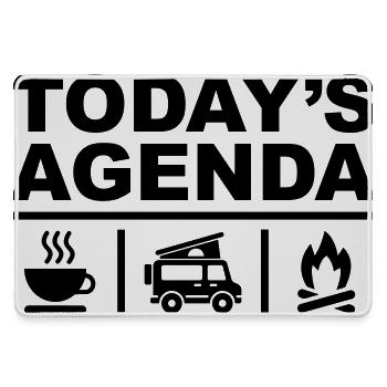 Todays Agenda - Mousepad groß für Gamer - Grau - Vorne