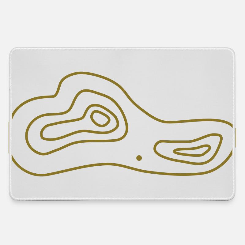 Orienteering map - Large Gaming Mouse Mat - grey