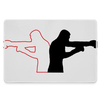 Boxen - Mousepad groß für Gamer - Grau - Vorne