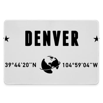 Denver Colorado Coordinates Planet Earth - Large Gaming Mouse Mat - grey - Front