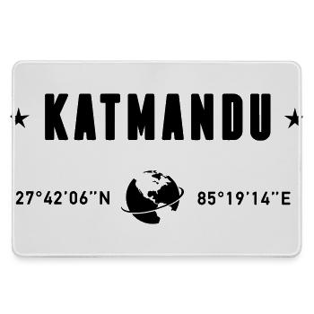 Kathmandu Nepal Coordinates Planet Earth - Large Gaming Mouse Mat - grey - Front