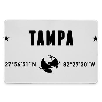 Tampa, Floride, Coordonnées de la planète Terre - Grand tapis de souris gamer - bruyère - Devant